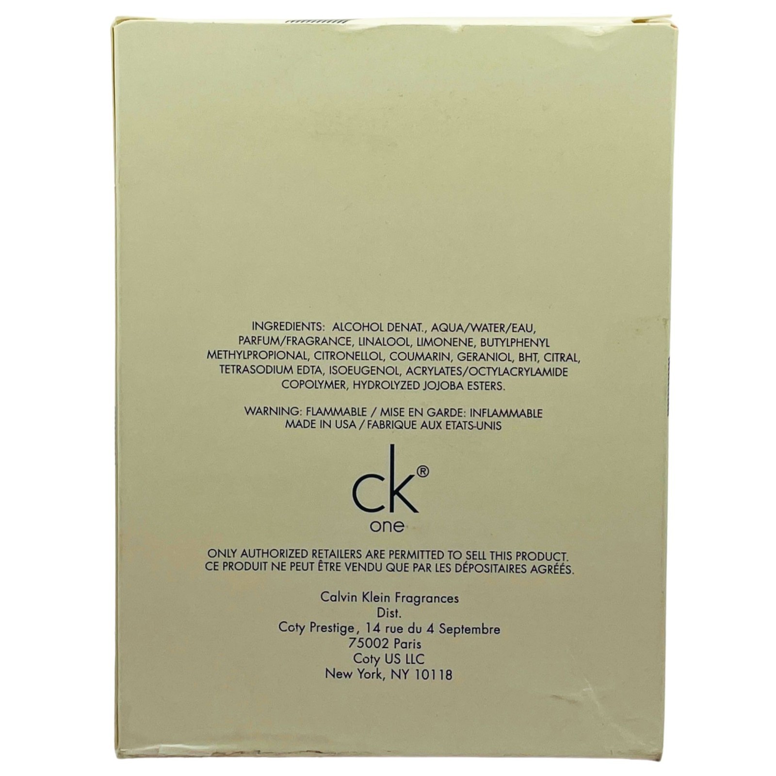 Calvin Klein CK One Eau de Toilette Spray 0.5 fl oz (15 mL) – New
