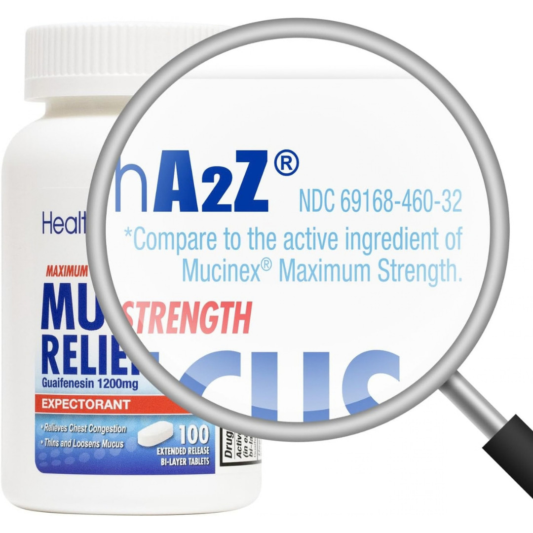 Mucus Relief | Guaifenesin 1200 Mg | NO Benzene |100 Tablets | Maximum Strengt