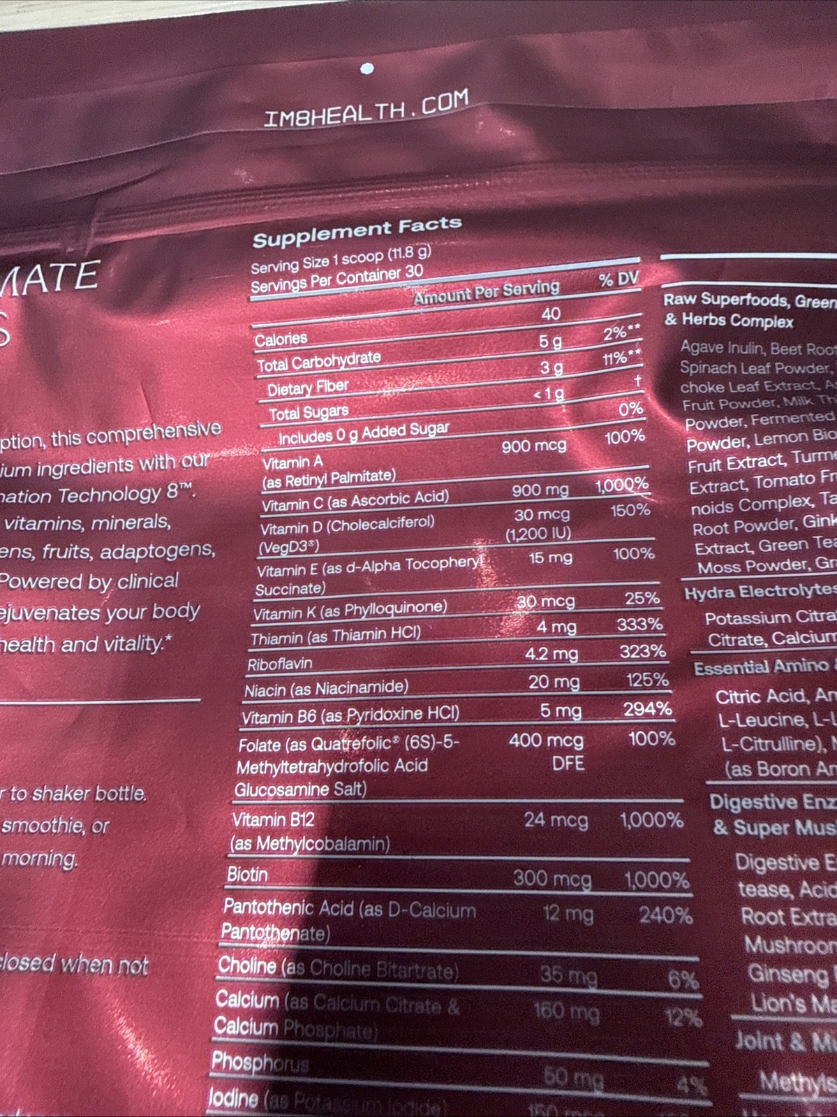 IM8 Daily Ultimate Essentials All-in-1 Multivitamin Supplement – EXP – 05/2027