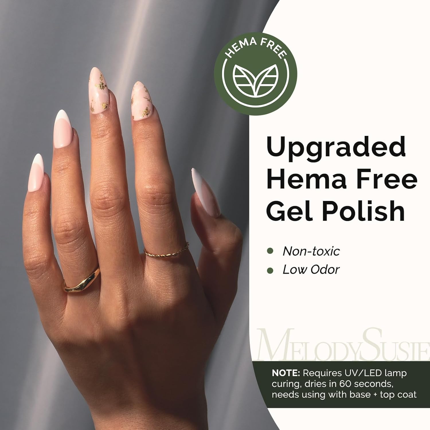 Hema Free Gel Nail Polish, 0.5 Fl Oz Thick Nude Pink Gel Polish, Non Toxic, Long