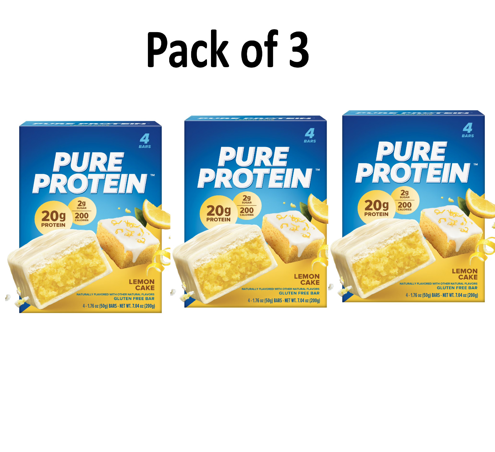 Pure Protein Pure Protein Bars Non-GMO, High Protein, Lemon Cake, 12 Count