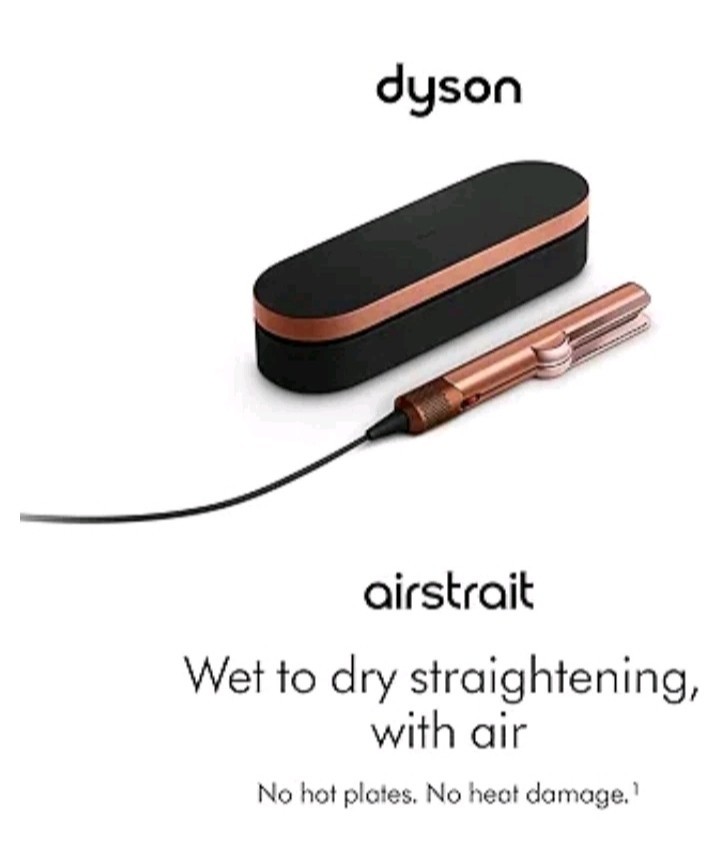 Dyson Airstrait Straightener Amber Silk Wet to Dry Hair Styler