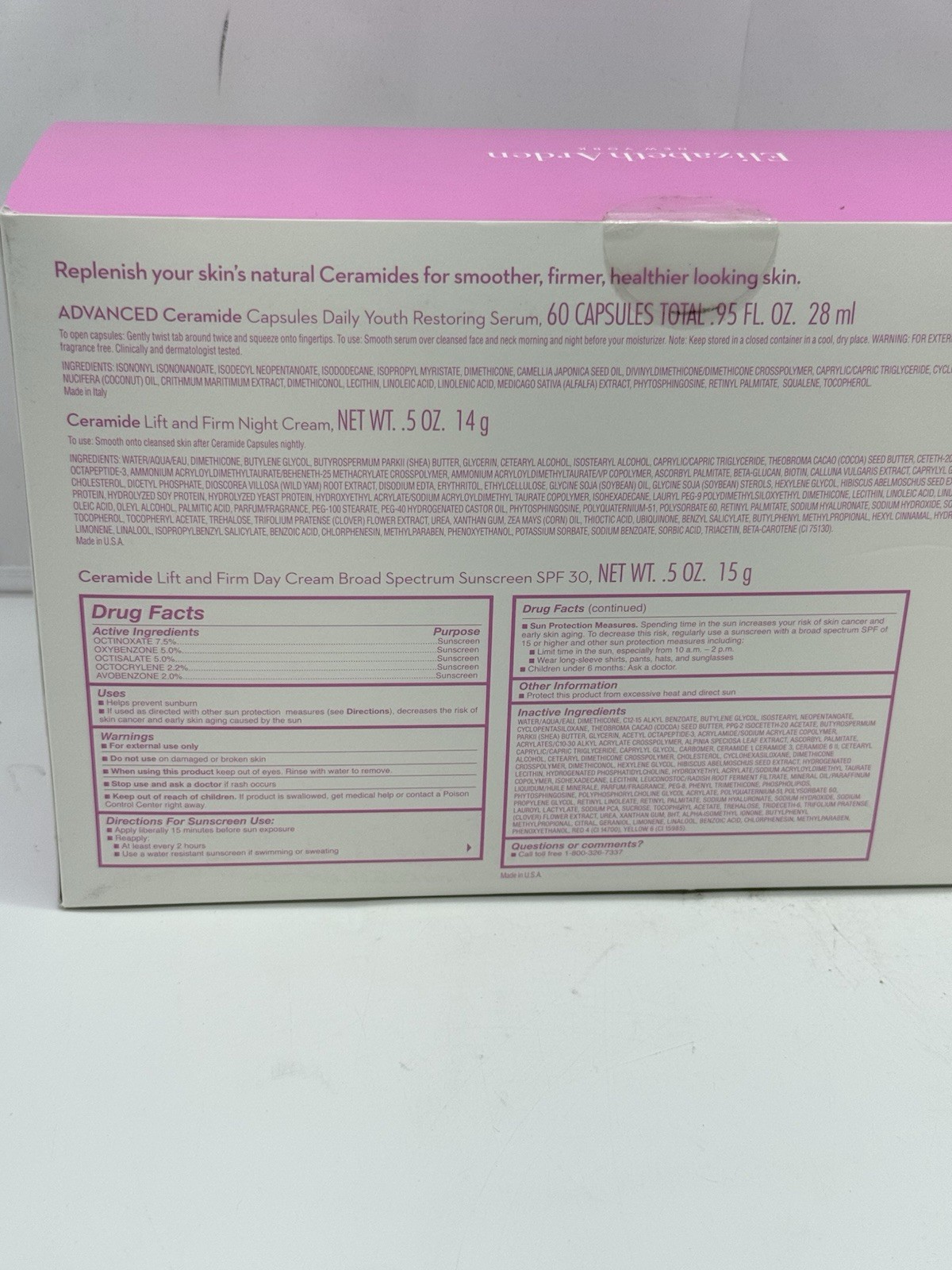 Elizabeth Arden Ceramide Lift & Firm Youth – Restoring Set (4 Pcs + 1 Bag)