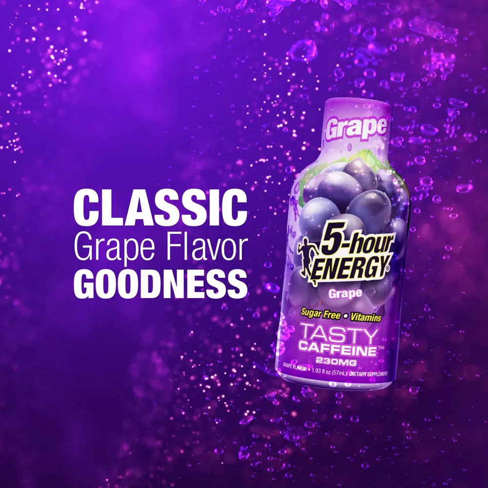 5 Hour Energy Shot Extra Strength – Grape – 1.93oz/10pk