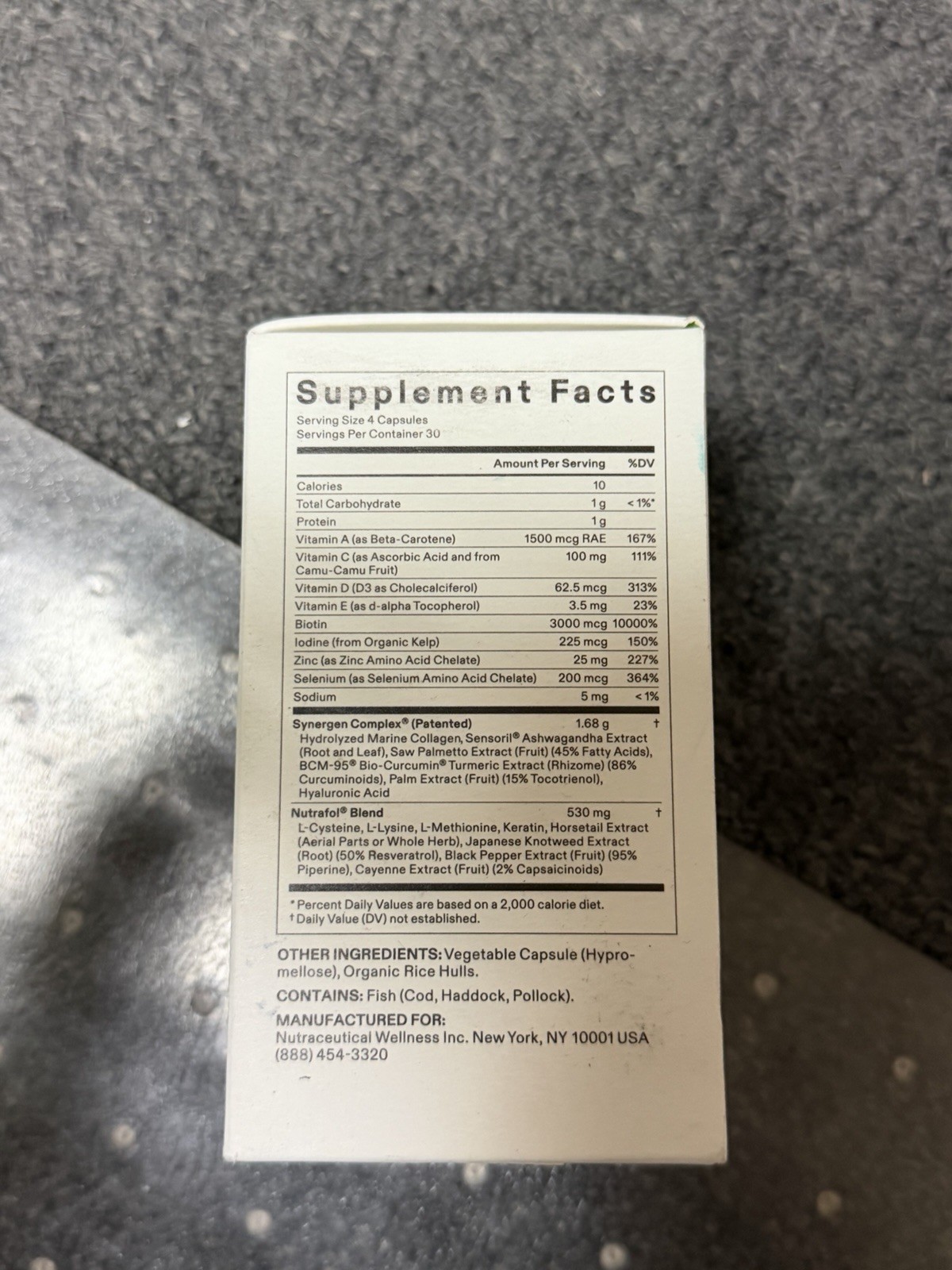 New Sealed Nutrafol Women’s Hair Growth Nutraceutical Supp 120 Caps 08/27