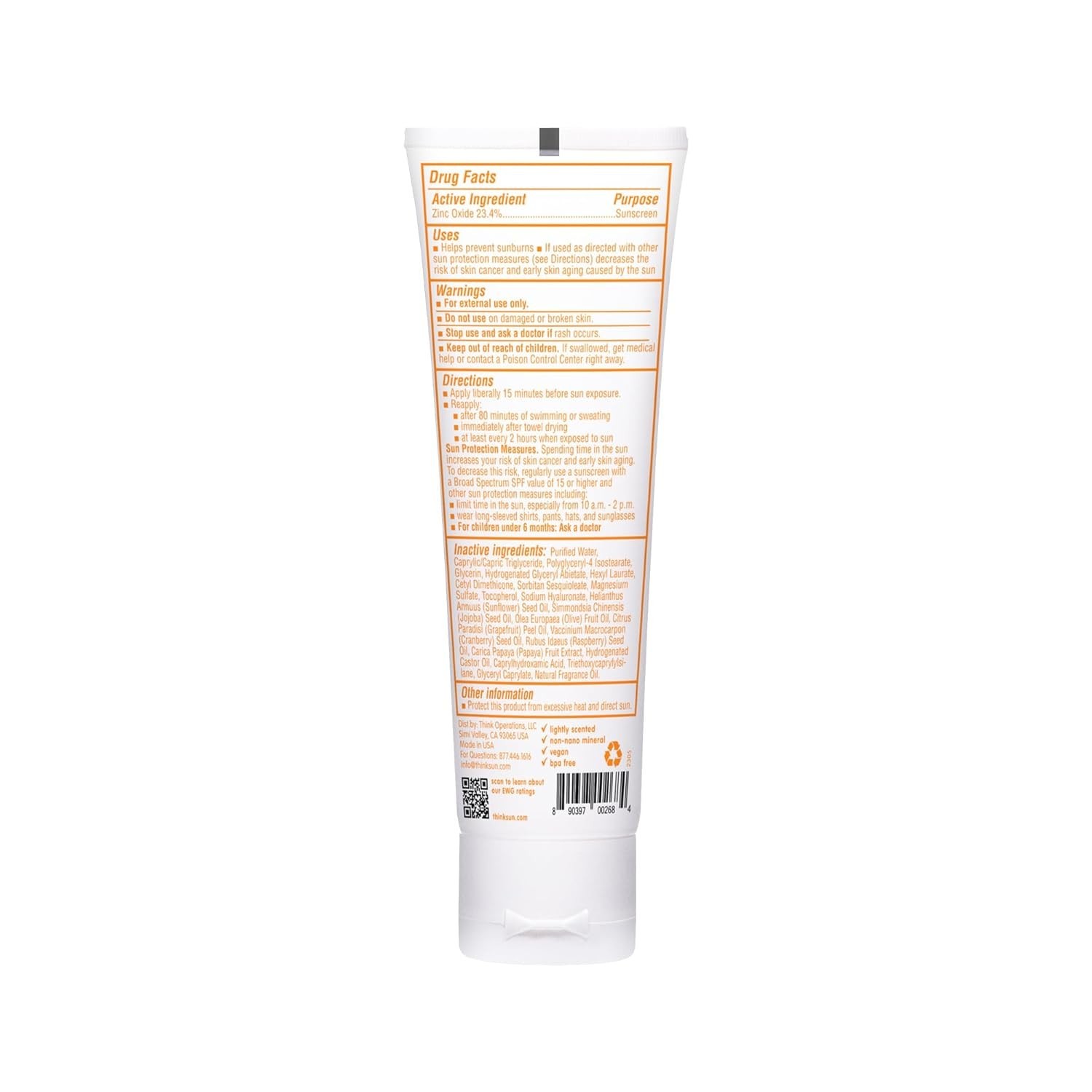 Baby Sunscreen SPF 50+ Mineral Water Resistant Broad Spectrum UVA Protection