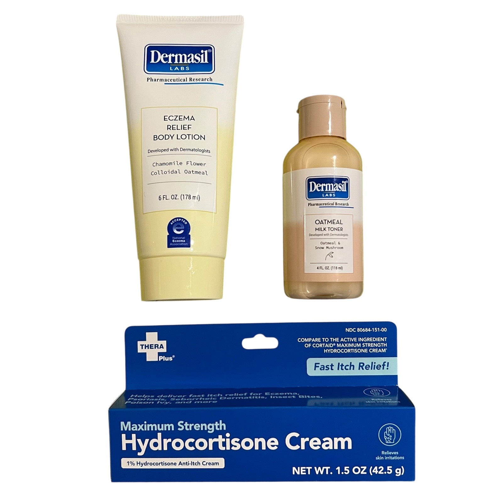 Eczema Psoriasis Hydrocortisone Cream & Set Maximum Strength 1% Anti Itch