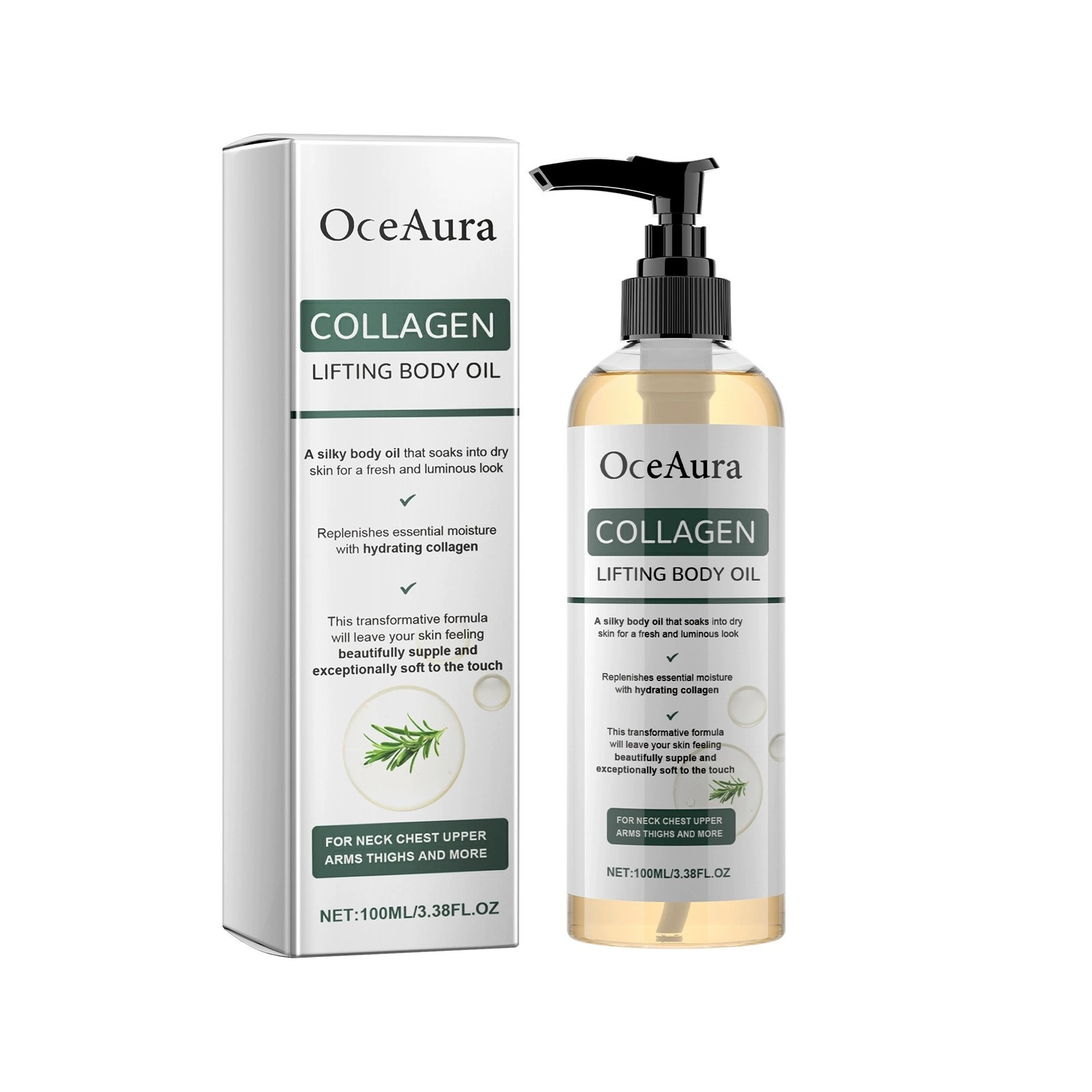 100ml Collagen Lifting Body Oil Anti Aging for Neck, Chest, Upper, Arms, Thighs