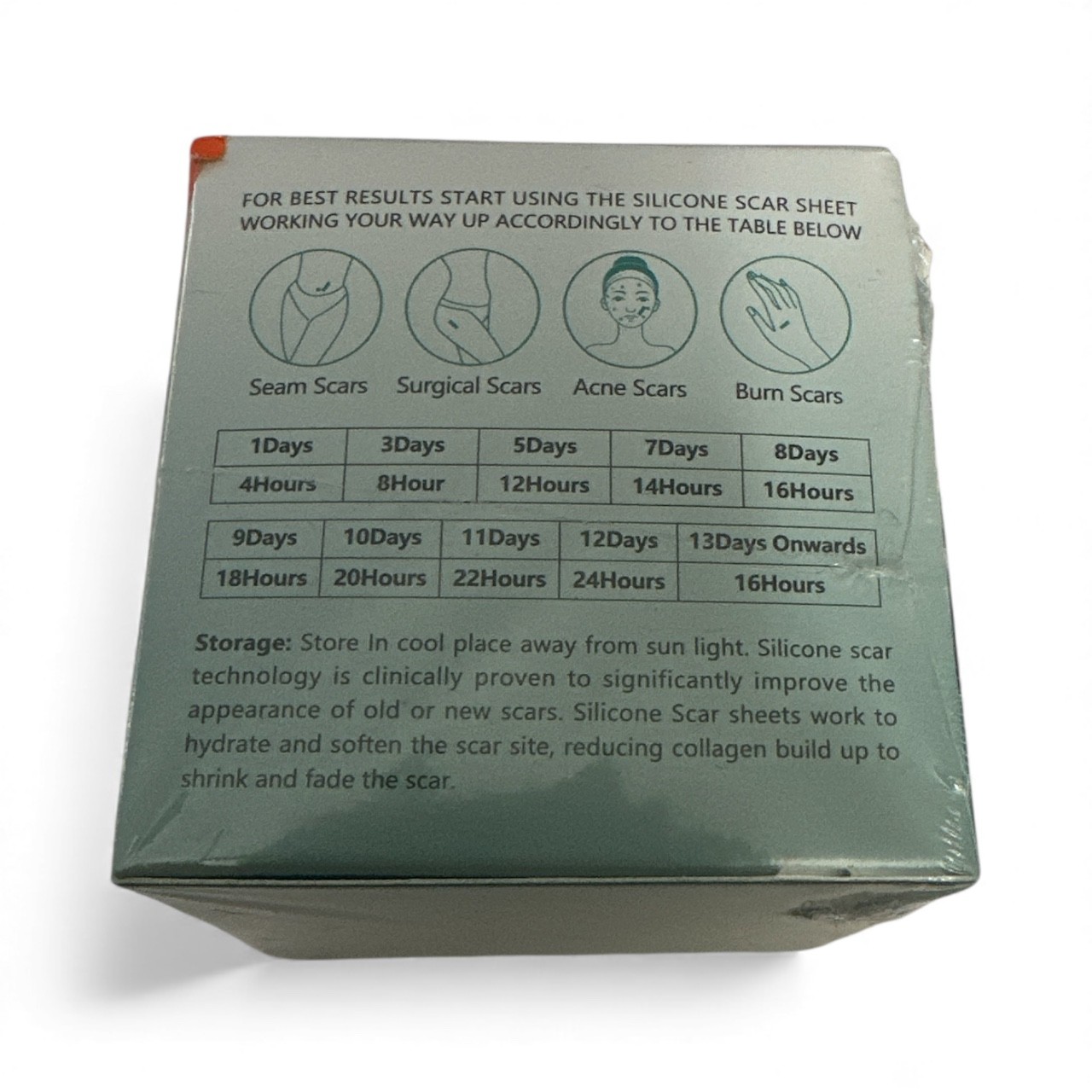 2 Pc Silicone Scar Sheet Medical Grade 1.6in x 60in/4cm x 150cm – Exp.05/28
