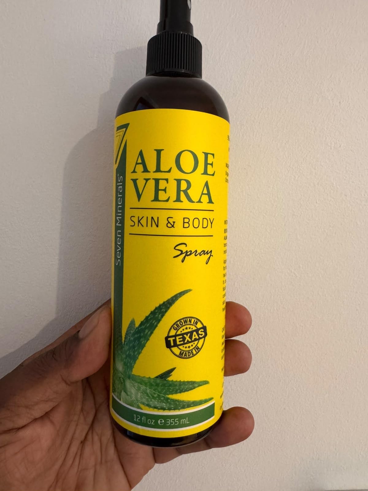 Seven Minerals, Aloe Vera Spray for Body & Hair – From 12 Fl Oz (Pack of 1)