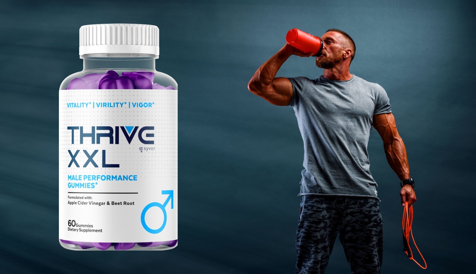 (2 Pack) Thrive XXL Male Gummys Advanced Formula ThriveXXL Vitamin 120 Gummies