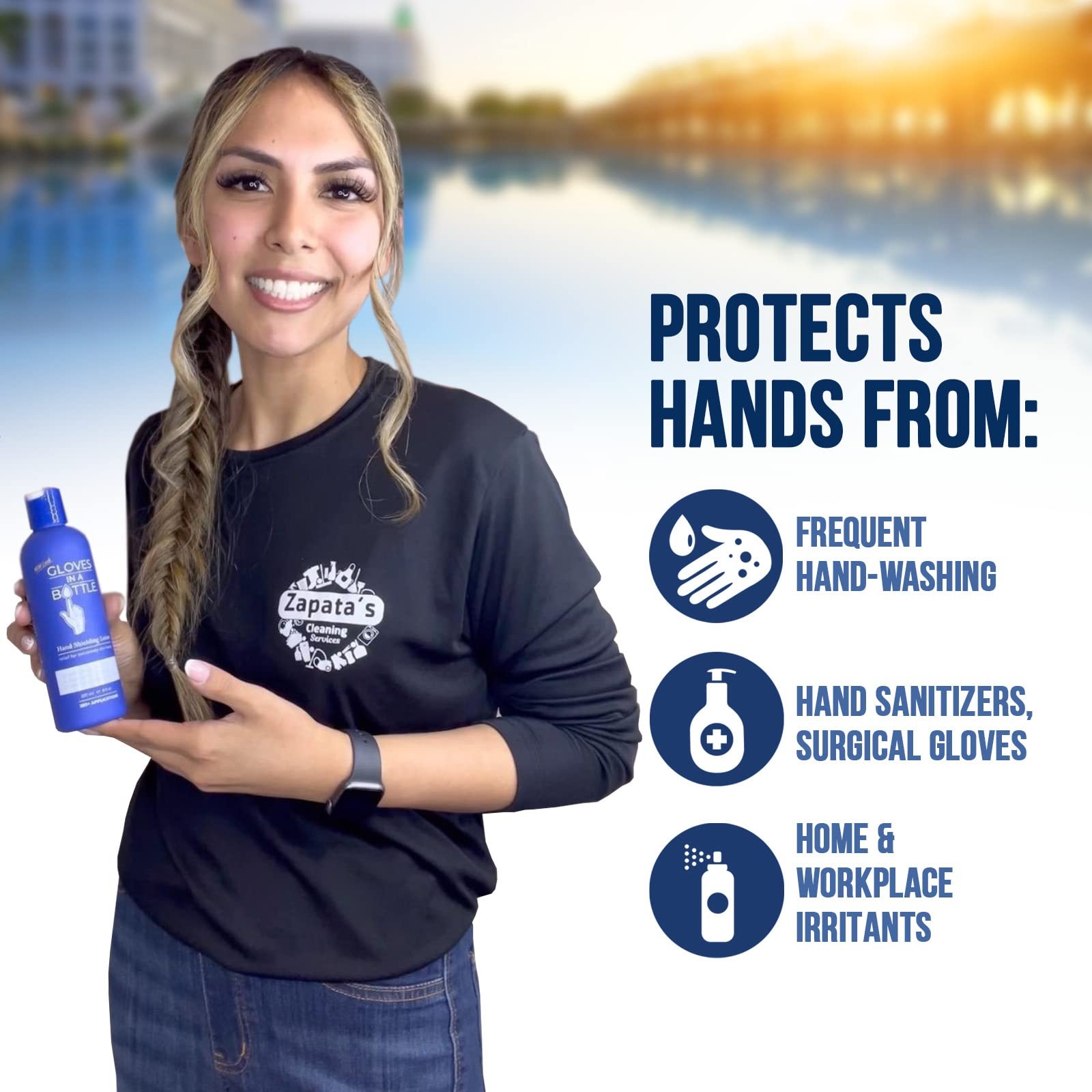 Gloves In A Bottle Shielding Lotion – Long-Lasting 8 Ounce (Pack of 1), 8 oz
