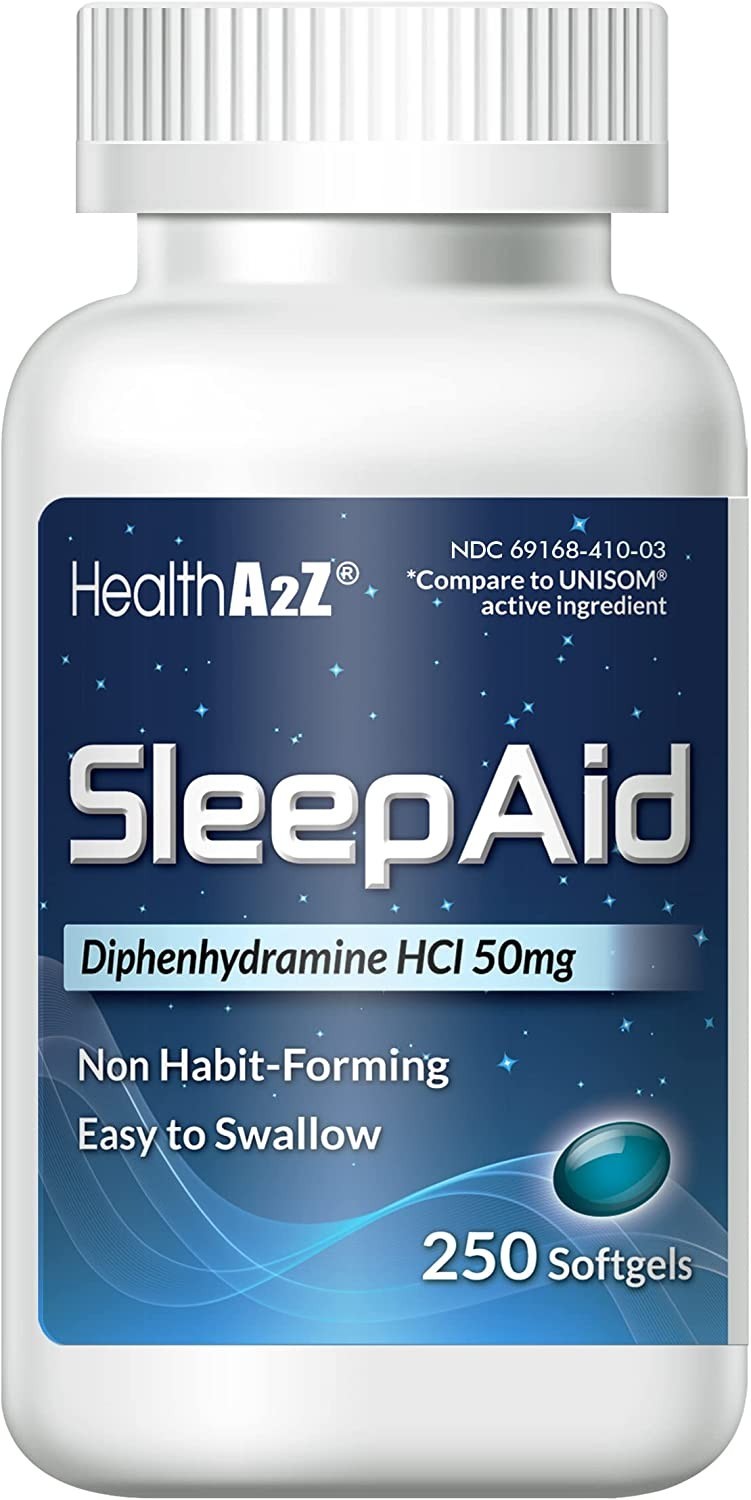 HealthA2Z Sleep Aid HCl 50mg 250 Softgels AU stocks AU BUYERS ONLY