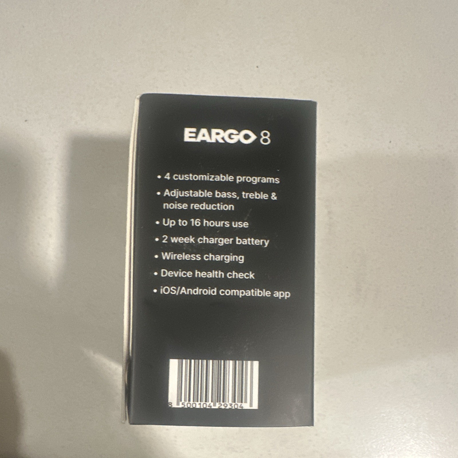 Eargo 8 CIC Self-Fitting OTC Hearing Aids, Rechargeable w/ Portable Charger
