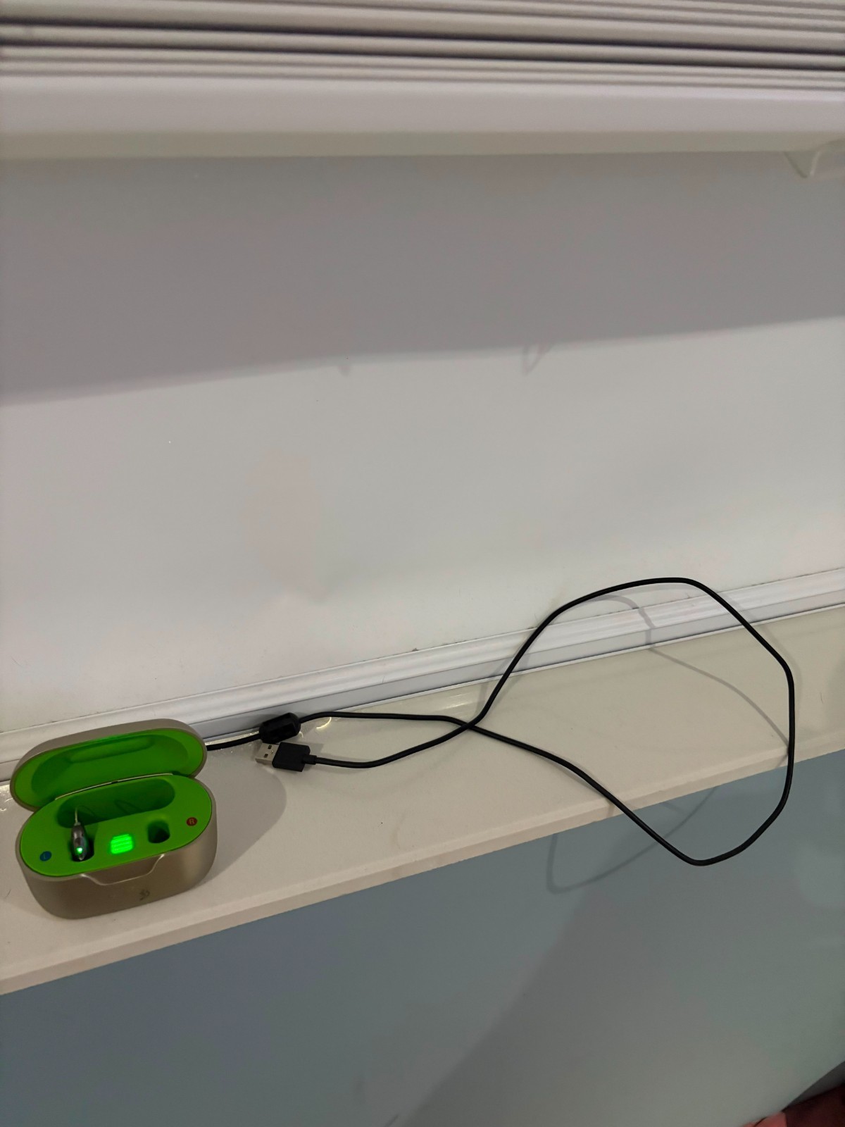 Phonak Rechargeable Hearing Aid LEFT Ear w/ Phonak Charger Case Go – Powers On