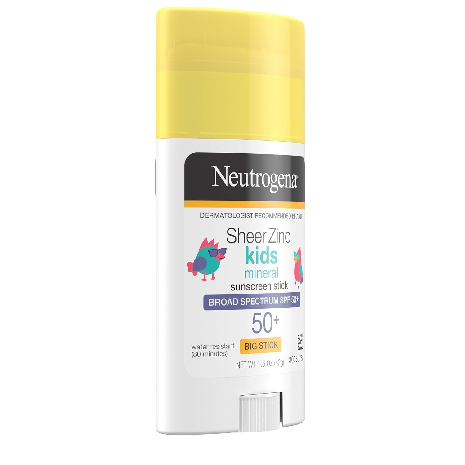 Neutrogena Sheer Zinc Oxide Kids Mineral Sunscreen Stick, Broad Spectrum SPF 50+