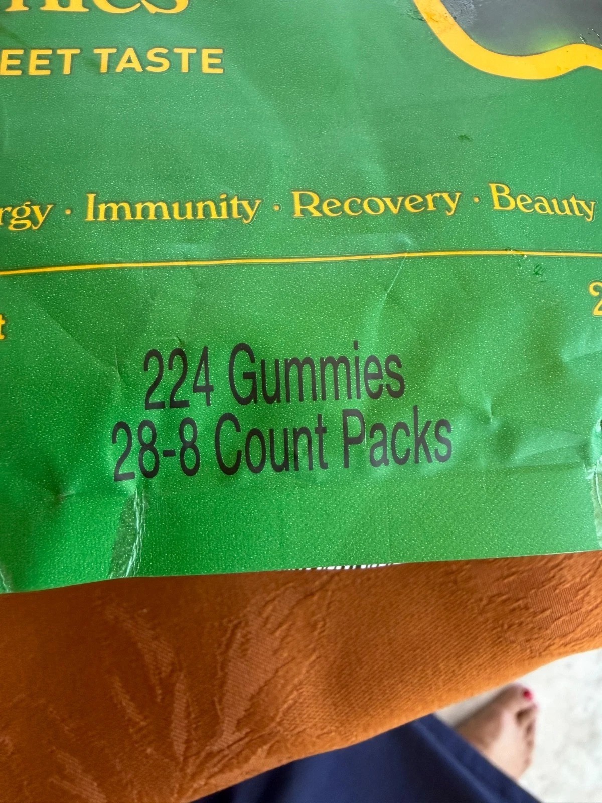 Gruns superfoods green gummies 28 count packs