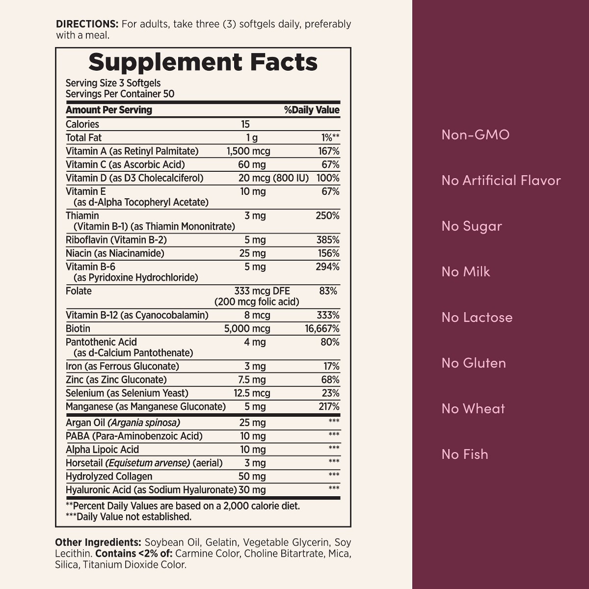 Nature’s Bounty Optimal Solutions Extra Strength Hair, Skin Biotin – 150ct