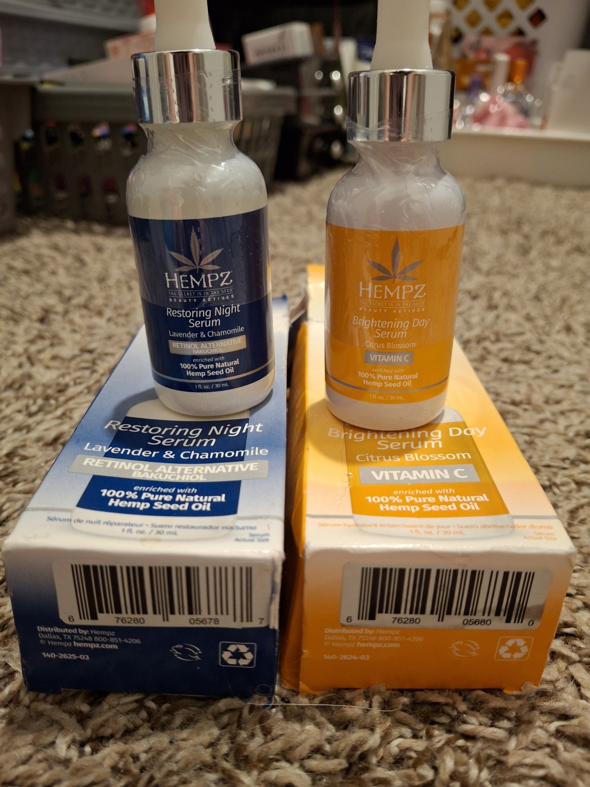Hempz Beauty Actives Night Serum 1 fl oz Bakuchiol + Vitamin C Face/Neck