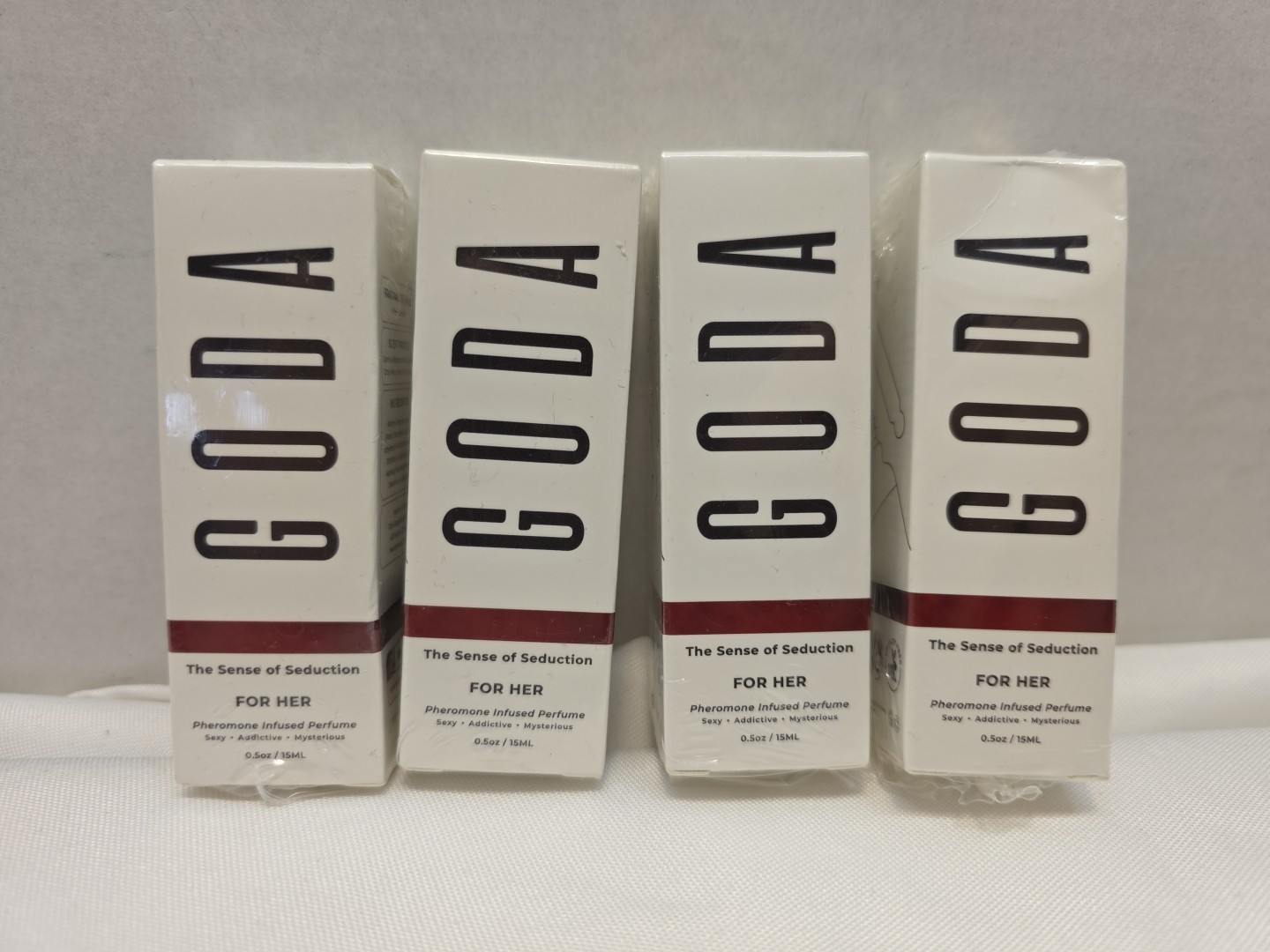 4 NEW GODA For Her Pheromone Infused Perfume 0.5 fl oz Jasmine Peony Rose Lot