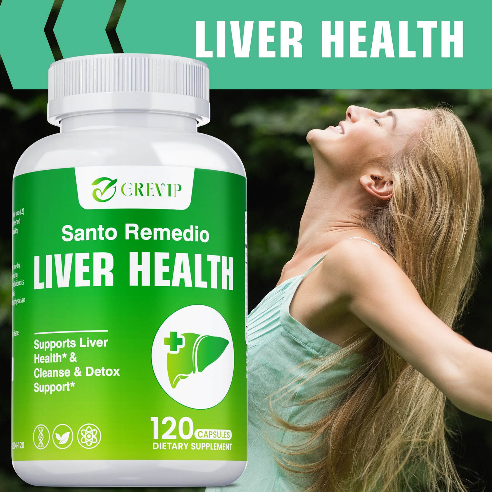Liver Health Supplement 120pcs – Colon Cleanse,Promotes Digestion and Absorption