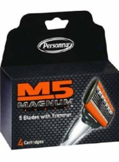 24 M5 Magnum Razor Blades – 5 Blades per Cartridge, Superior Shaving Solution