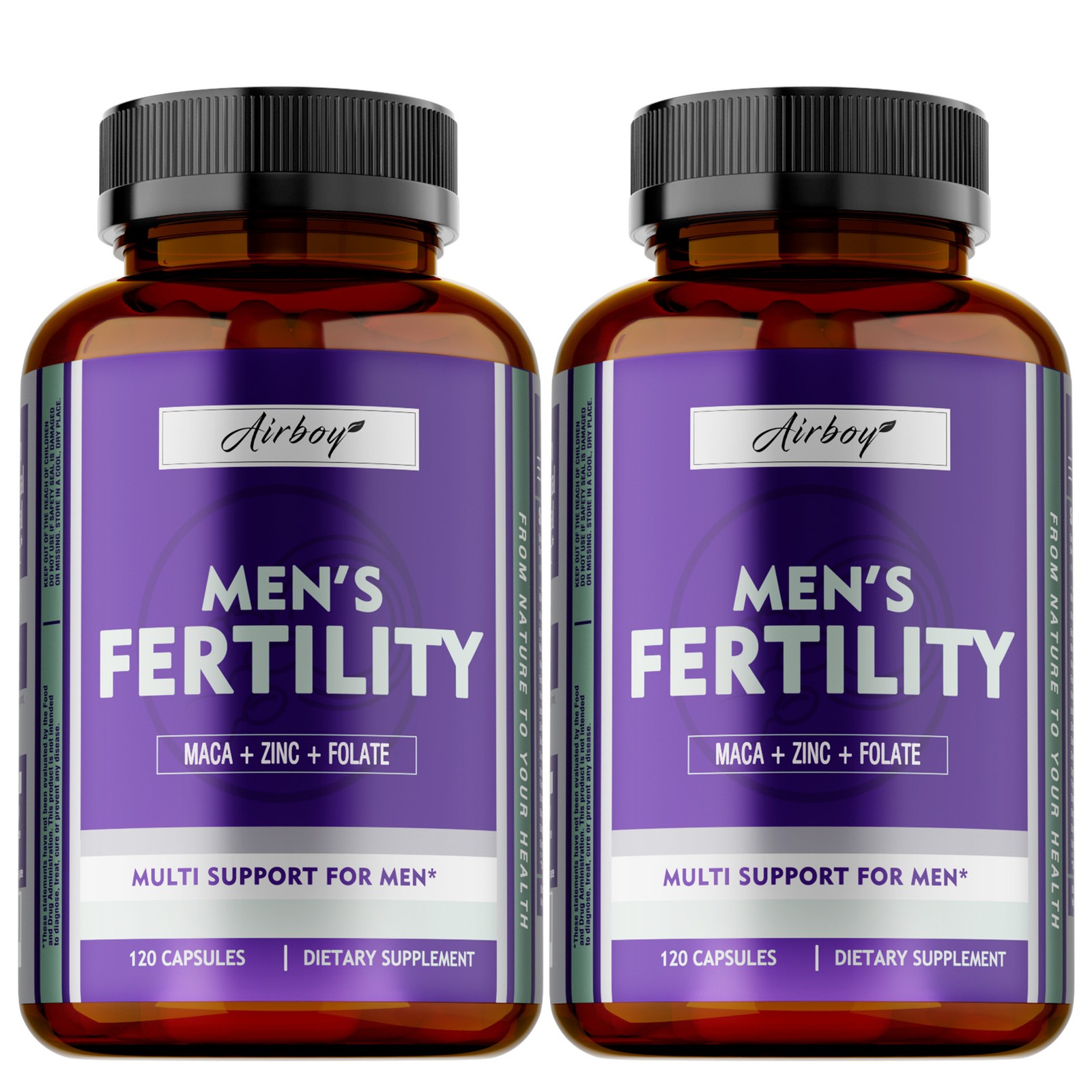 Men’s Fertility 240pcs – Optimizes Sperm Count and Motility, Enhances Brain