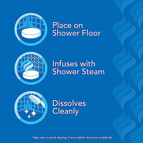Vicks VapoShower Plus Shower Steamers Eucalyptus & Menthol Aromatherapy 12 Count