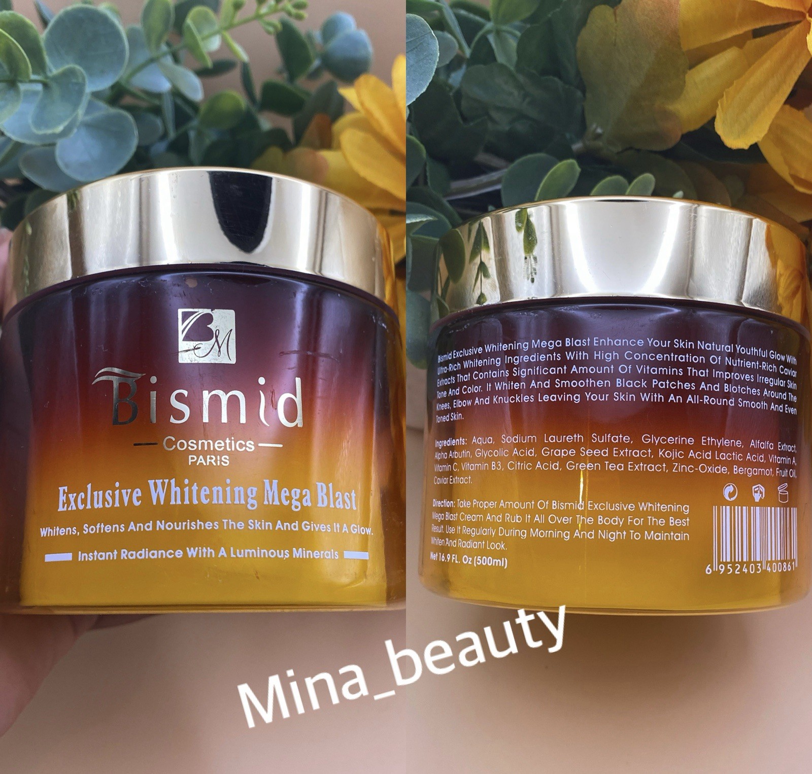Bismid Exclusive Whitening Mega Blast Cream Dark Spots SPF 50 Broad 16.9 oz