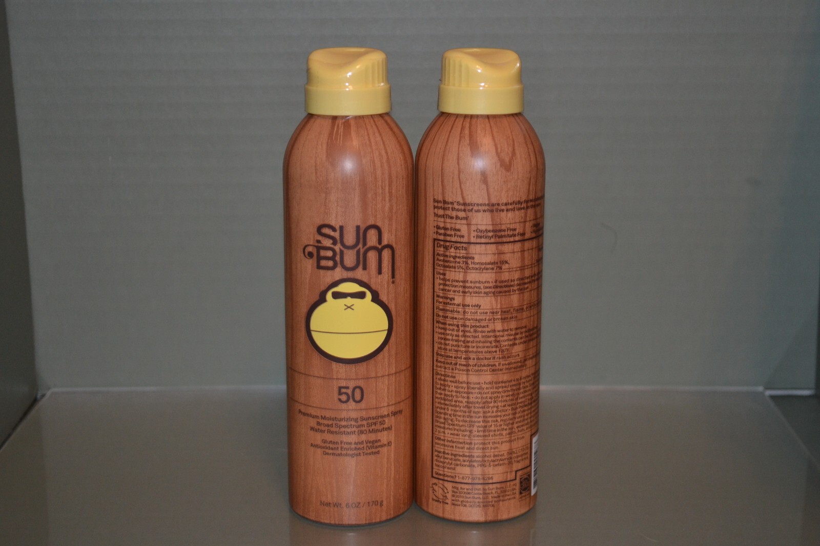 Lot Of 2 Sun Bum Original SPF 50 Sunscreen Spray, 6 oz Each, Exp. 01/2027