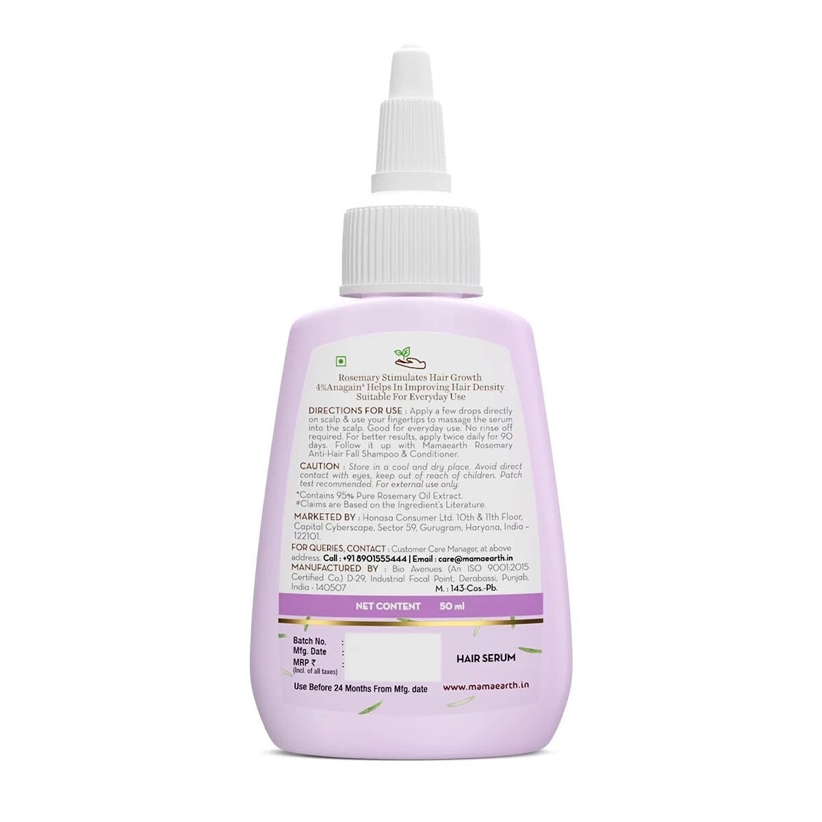 Mamaearth Rosemary Hair Growth Scalp Serum 50 ML Controls Hair fall New growth