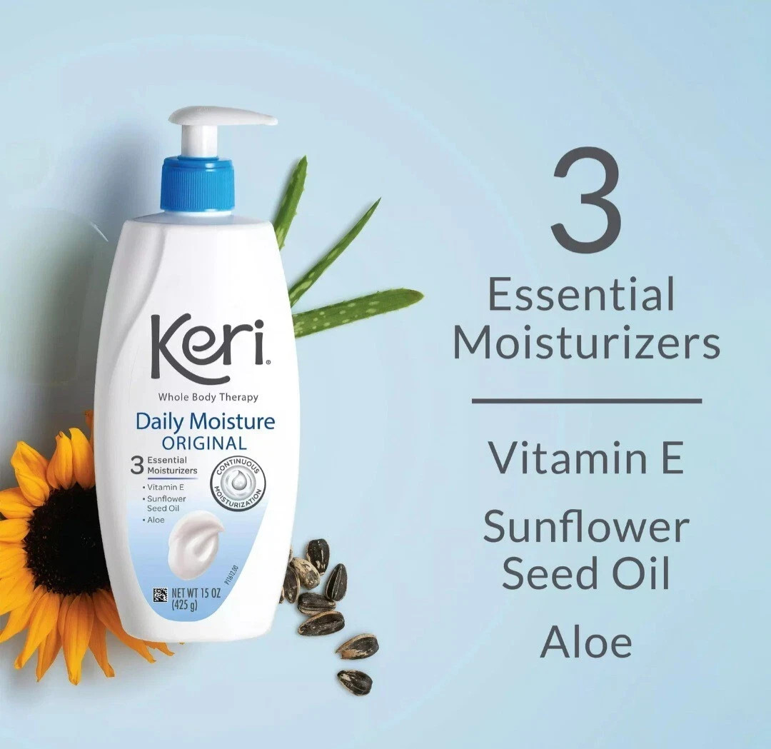 Keri Whole Body Dry Skin Daily Moisture Therapy Original Lotion w/ Aloe 20 oz