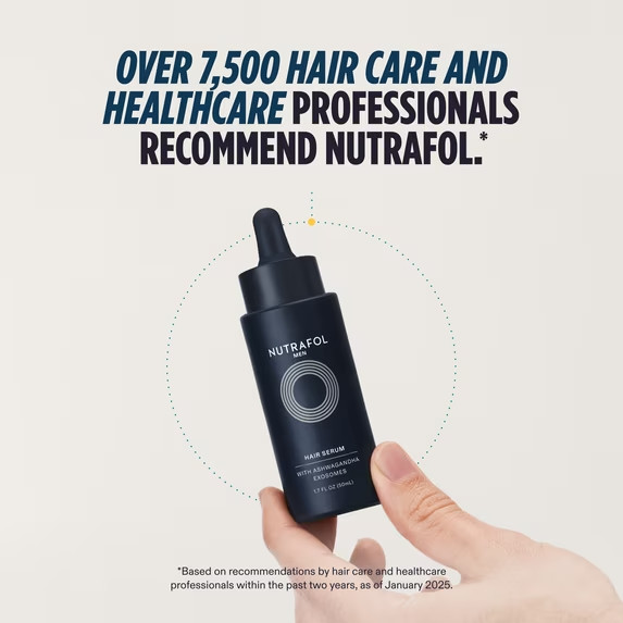 Nutrafol Men’s Hair Serum, Clinically Tested to Support Visibly Thicker Hair and