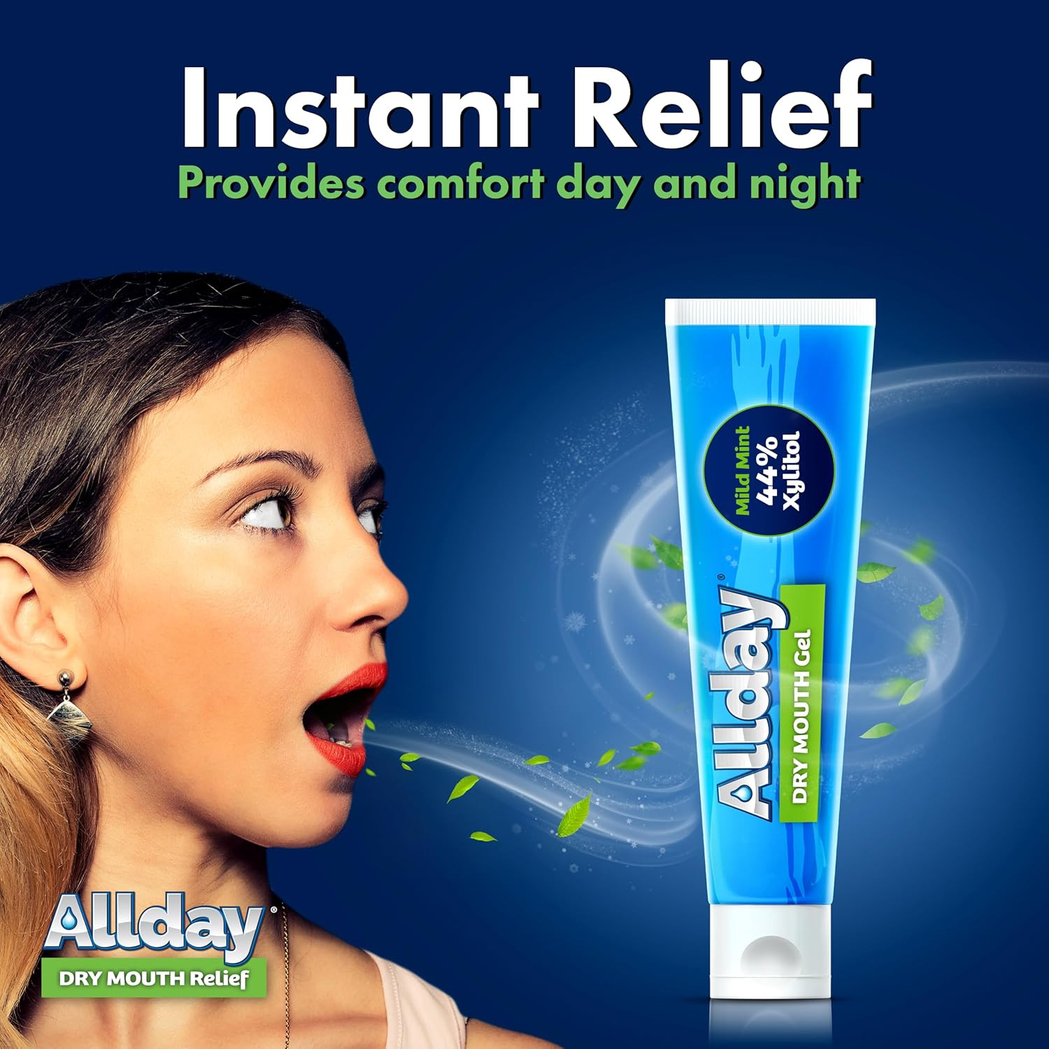 Allday Dry Mouth Treatment Gel – Maximum Strength Xylitol, Fast Acting, Non-Acid