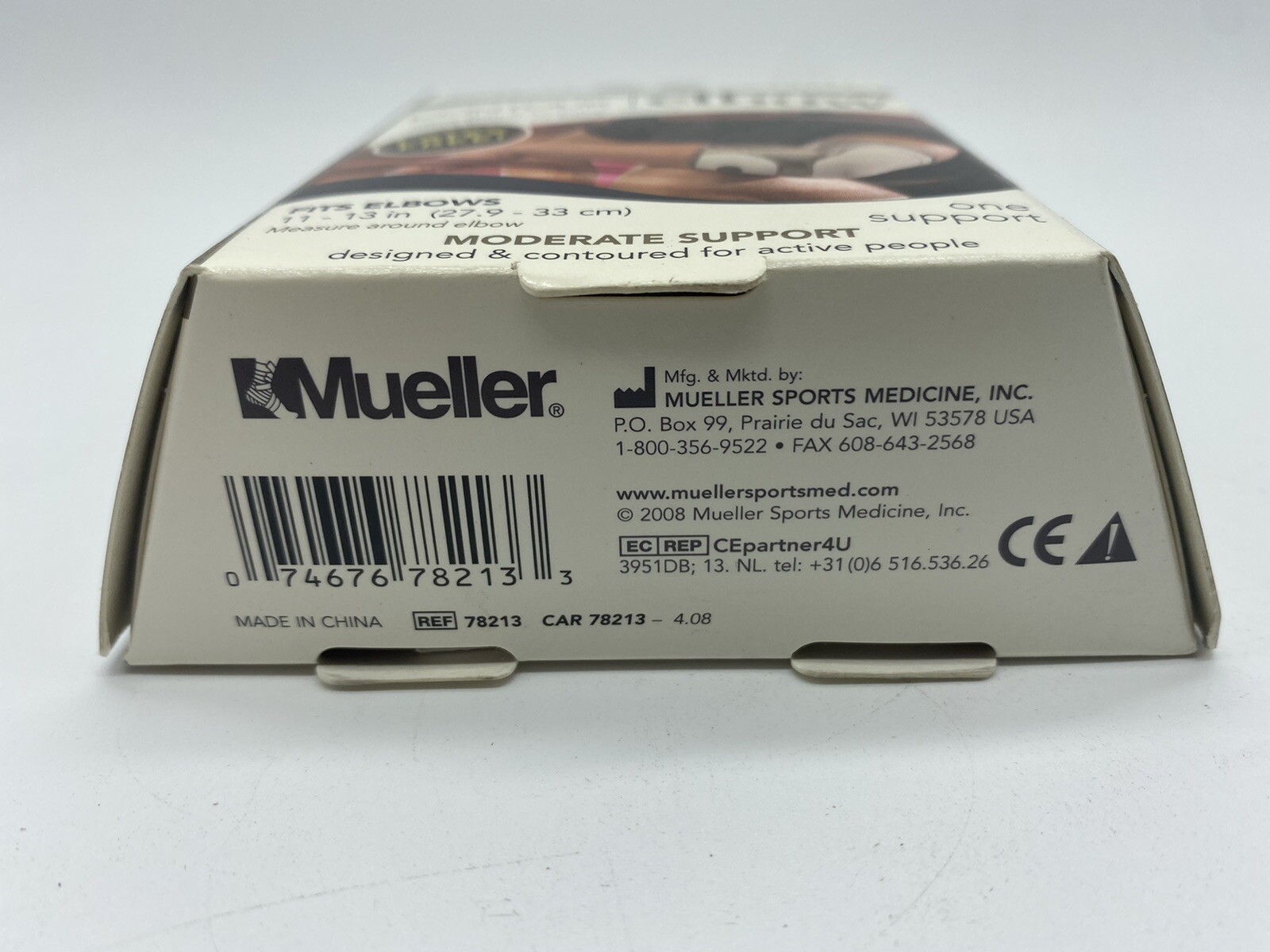 New Mueller Lifecare Contour Elbow Support Large 11-13 In. Beige