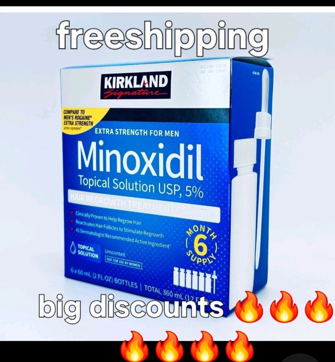Kirkland Minoxidil 5% Extra Strength Men Hair Regrowth Solution 6 Month
