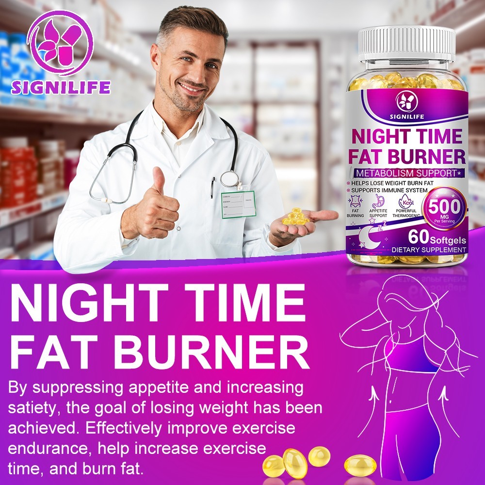 Night Time Fat Burner for Weight Loss Support Sleep Aid Appetite Suppressant-