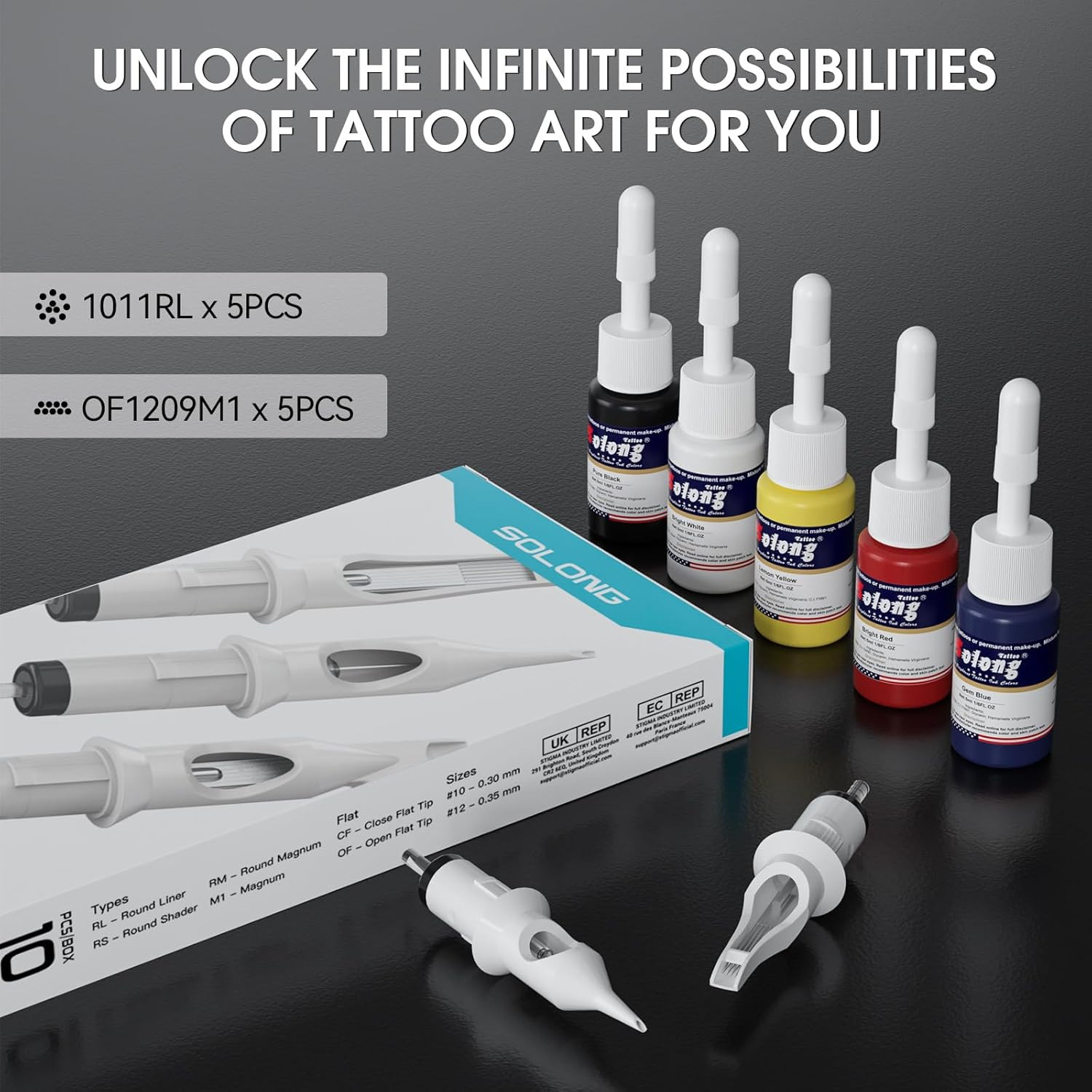 Professional Cordless Tattoo Gun Kit with Rechargeable Battery and Inks