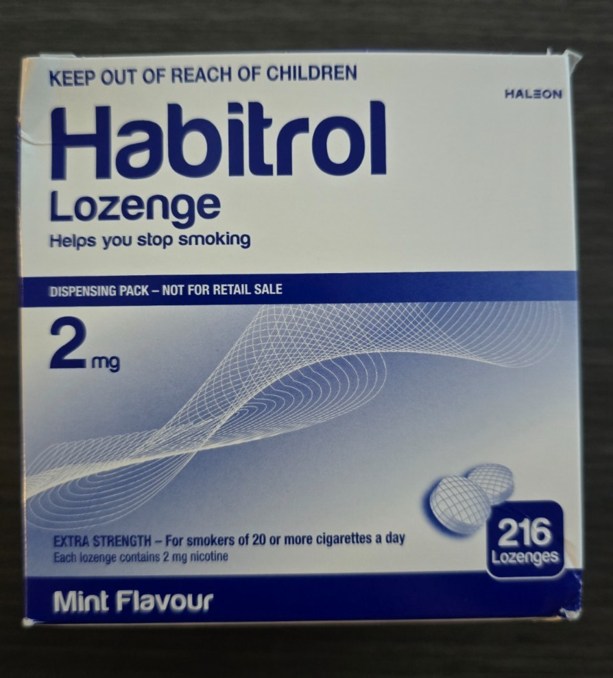 Habitrol Nicotine Lozenge 2mg Mint Flavor 216 Pieces Sugar Free- exp 8/2027