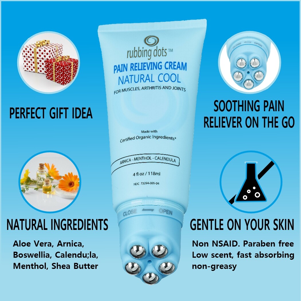 Rubbing Dots Muscle Pain Relief Cream, Arthritis, Tennis Elbow, Plantar Fascitis