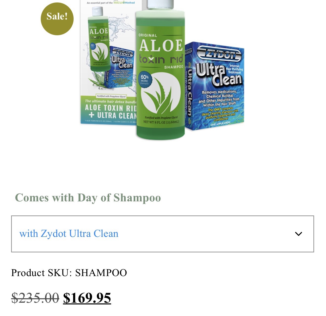 Original Aloe Toxin Rid + Zydot Ultra Clean For Hair Follicle Test