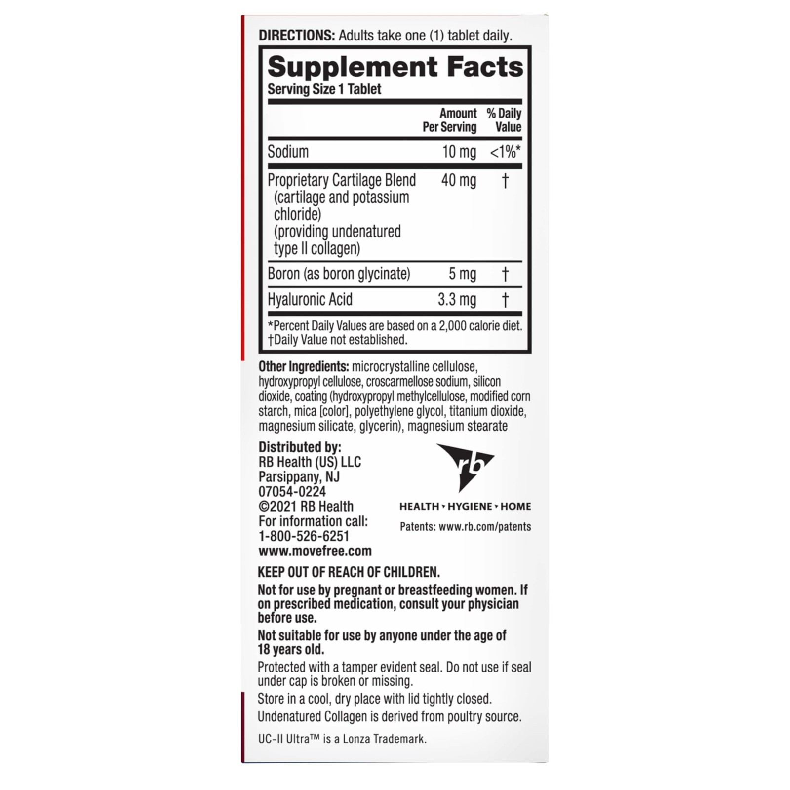 Move Free Move Ultra Triple Action Joint Support Supplement – Type Ii Collagen