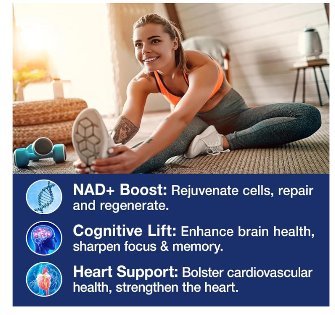 NAD+ Supplement – NAD Nicotinamide Riboside Resveratrol NAD Supplement 1000mg