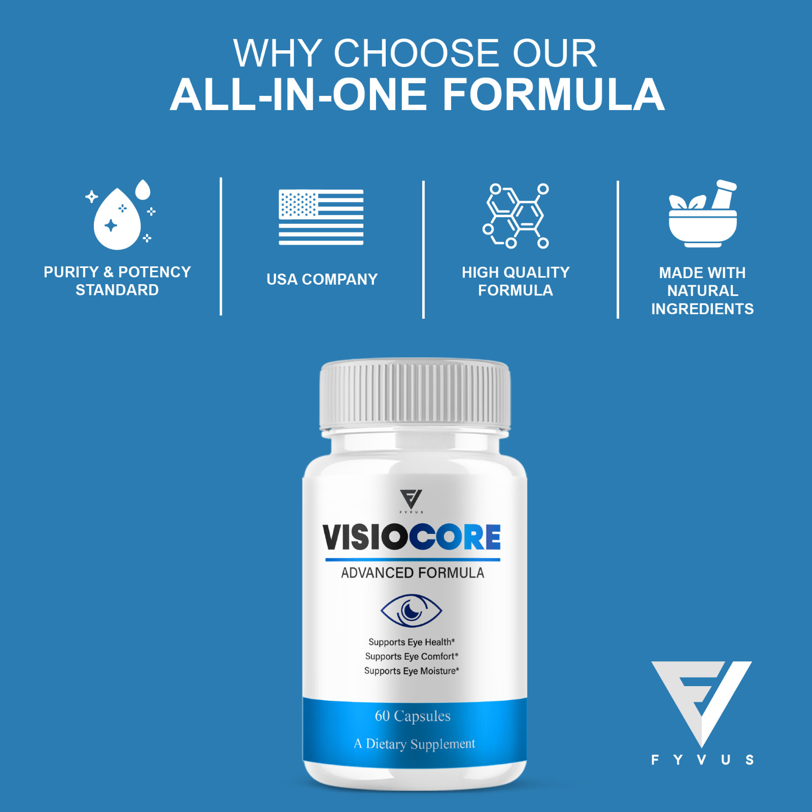 VisioCore Advanced Formula, Visio Core Eye Care Support (60 Capsules)