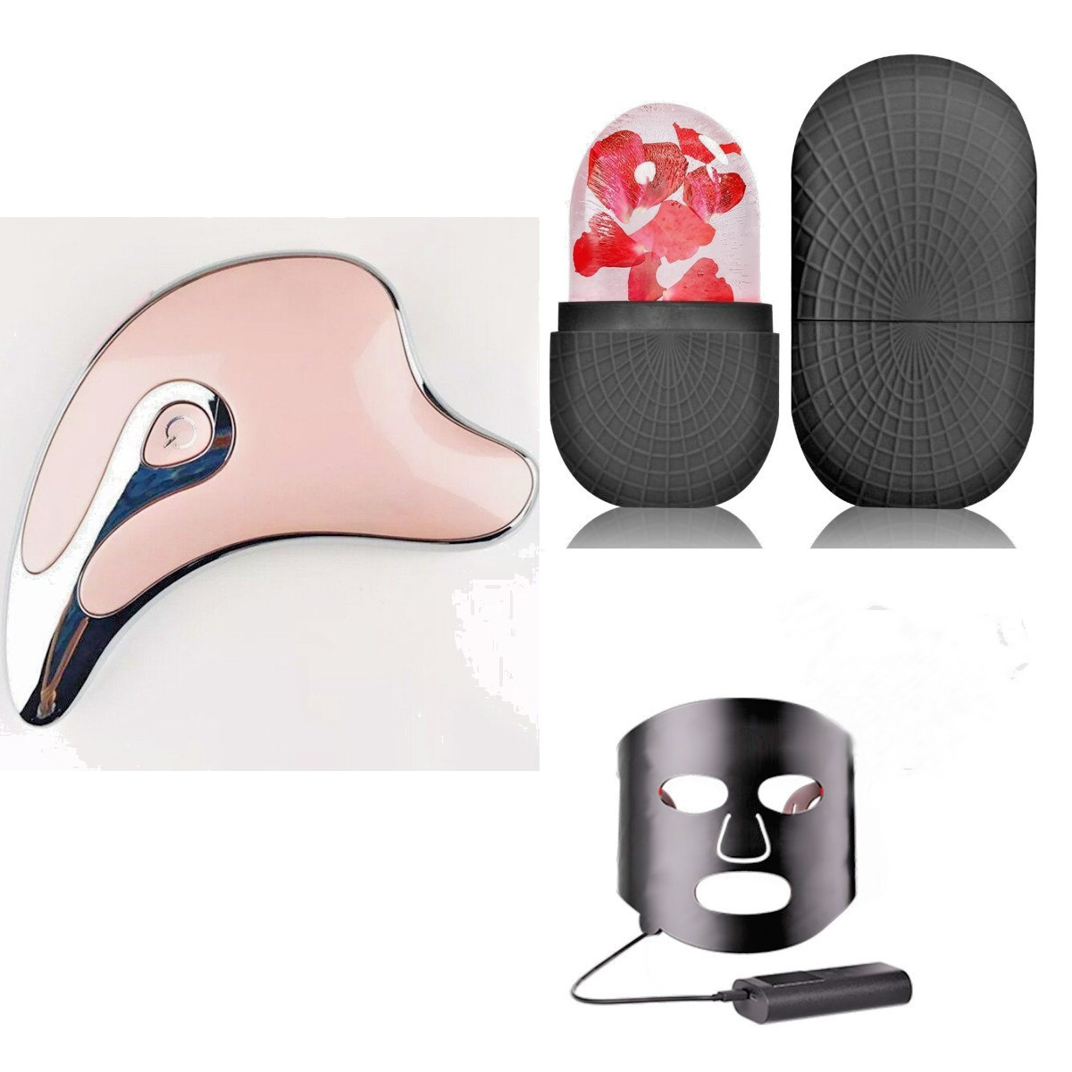LED Electric Gua Sha Facial Massager Microcurrent Face Lift Skin Rejuvenation To