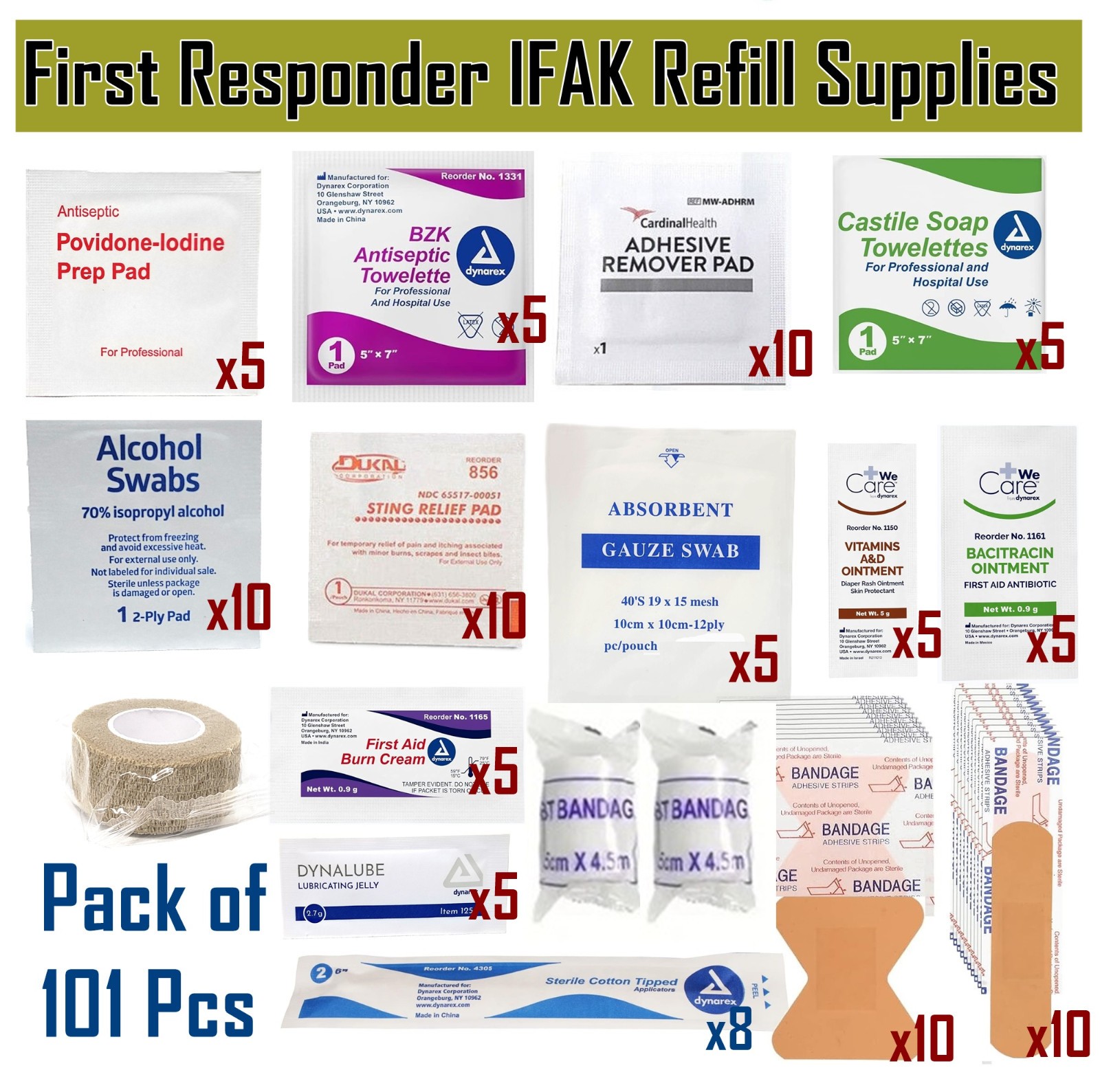 Ointment Refill Kit – First Aid Kit – Medical Ointments – IFAK – U.S. Vet Approv