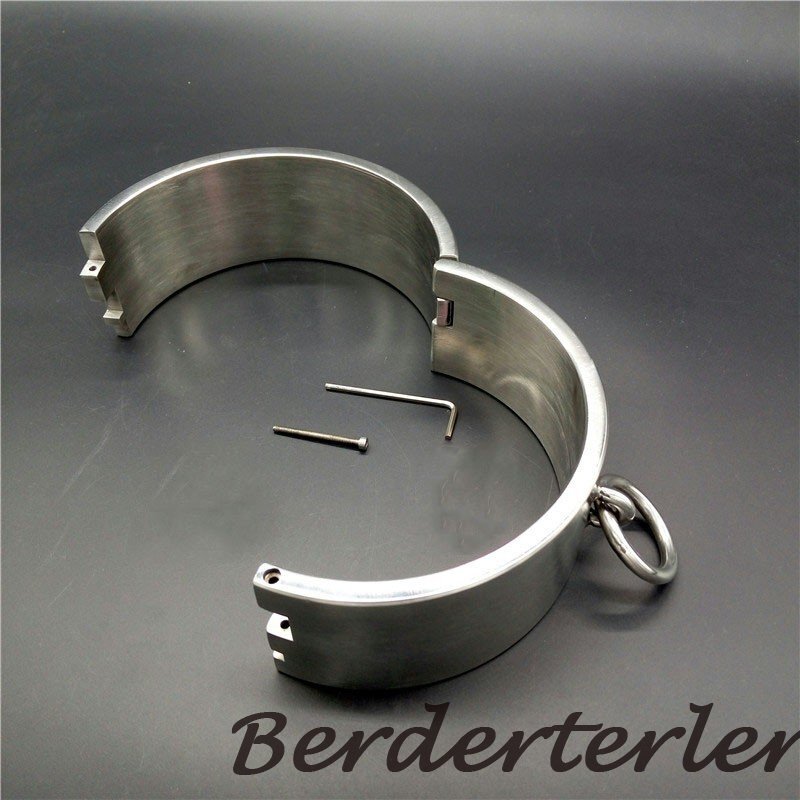 HOT Heavy Duty Height 6cm Stainless Steel Collar Metal Collar Fetish for Couples