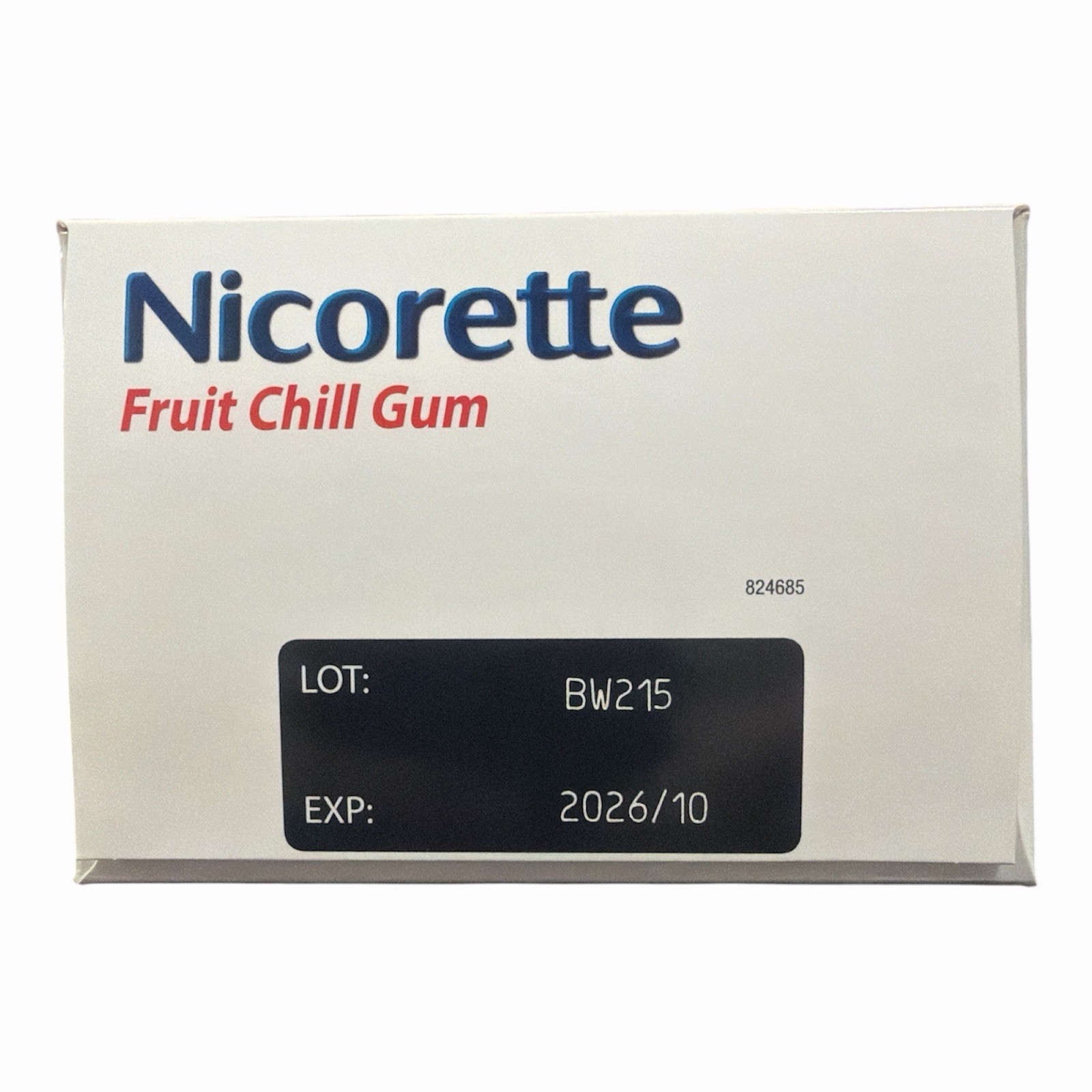Nicorette Value Pack Fruit Chill 4mg Coated Gum 160 Pieces Exp. 10/2026