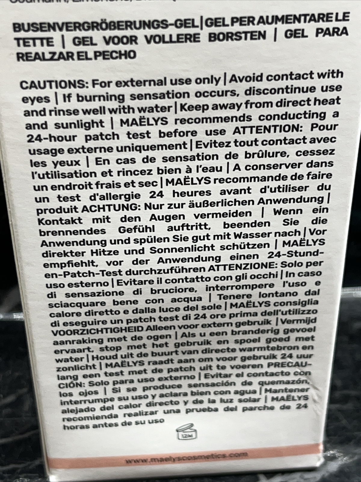 Maelys B- Bouncy BOOB ENHANCING GEL 3oz new