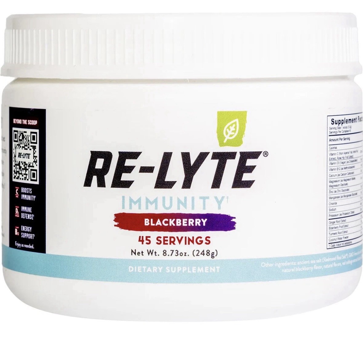 Re-Lyte Immunity, Multivitamin Supplement (Blackberry) 8.73 oz. Powder BB 12/25